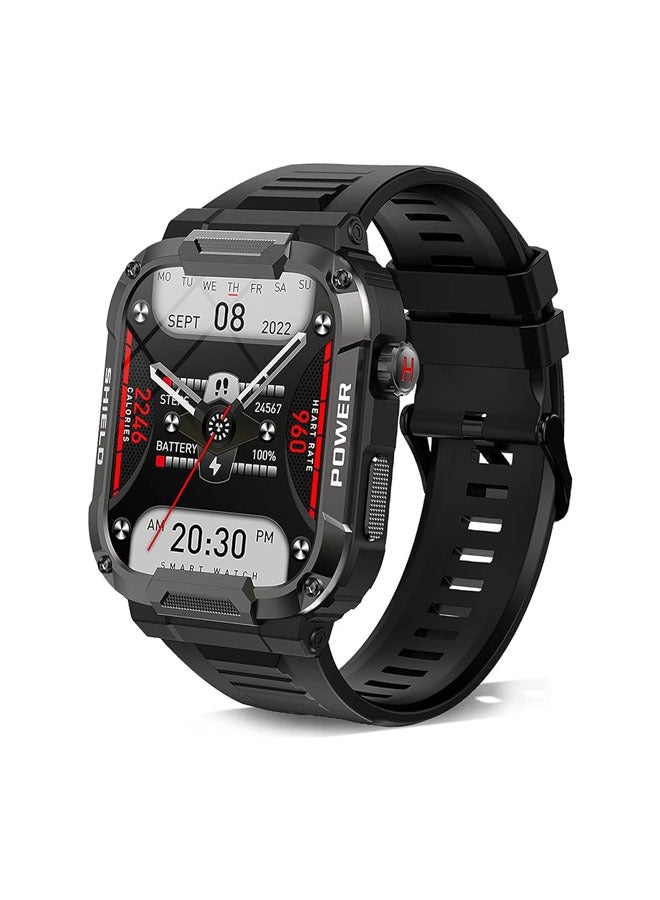ساعة ذكية مقاومة للماء IP68 للرجال مع مكالمات بلوتوث (الرد على المكالمات/إجرائها)، وتتبع اللياقة البدنية، وأكثر من 100 وضع رياضي لهاتف iPhone وAndroid - Image 1