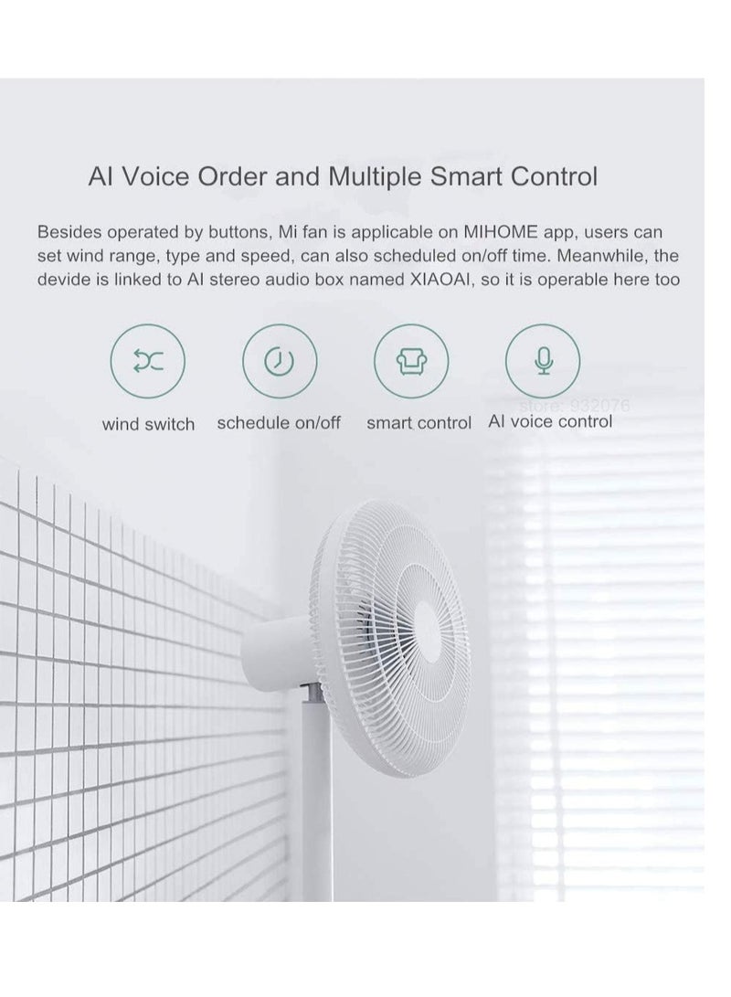 Xiaomi Mijia Mi Standing Fan for your home cooler house floor fans Portable Air Conditioner Natural Wind Mihome APP WIFI, White BPLDS02DM White - Image 5