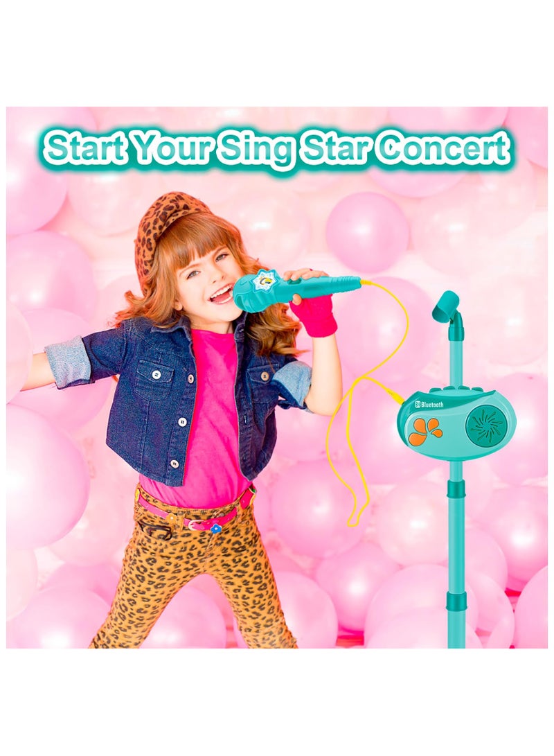 SYOSI Kids Microphone with Stand, Kids Karaoke Machine Music Toys, Bluetooth Karaoke Machine for Kids with Vioce Changer, Singing Recorder - Microphones for Singing Birthday for Girls Boys - Image 5