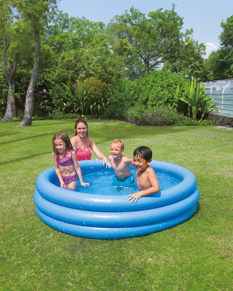 INTEX 58446EP Crystal Blue Inflatable Kiddie Swimming Pool, 66in x 15in - Image 2