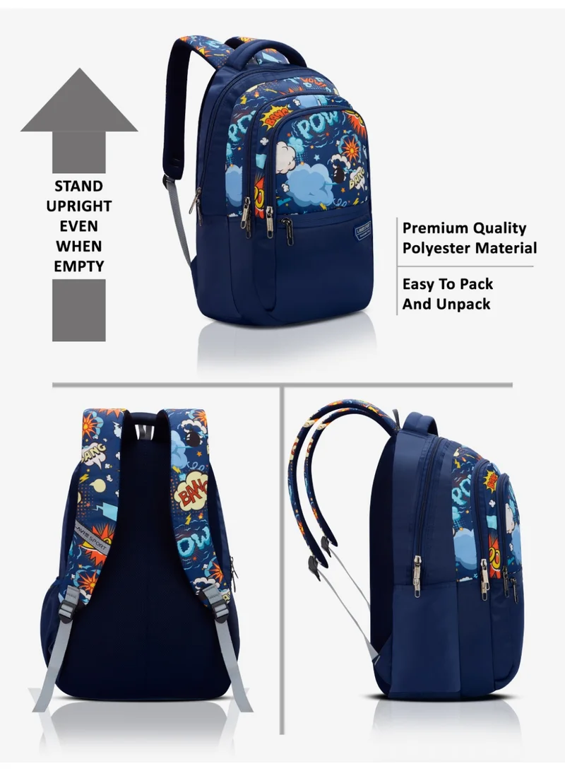 Lavie Sport 30L Boom Backpack | 17Inch | (Navy)