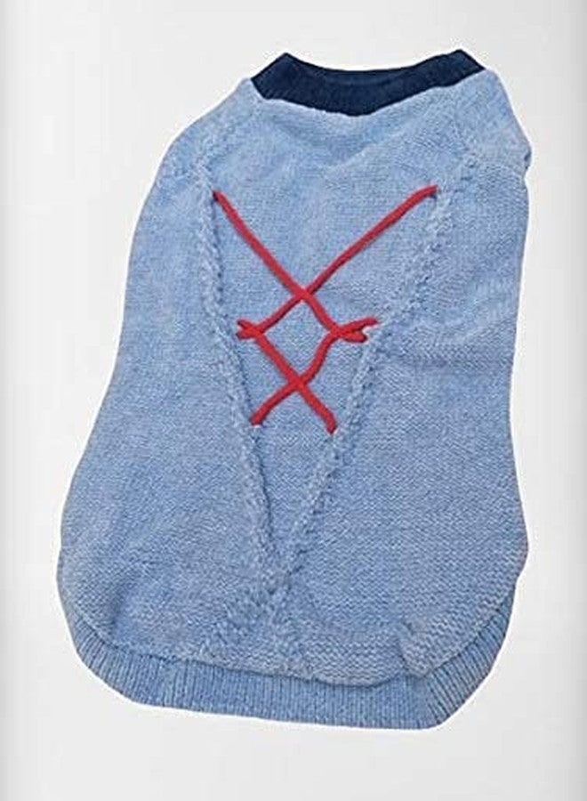 Gojira Dog Cat Woolen Sweaters Pet Winter Clothes Blue 2XL - Image 4