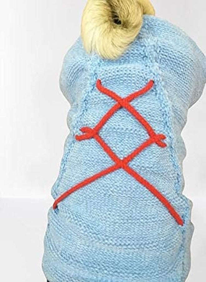 Gojira Dog Cat Woolen Sweaters Pet Winter Clothes Blue 2XL - Image 3