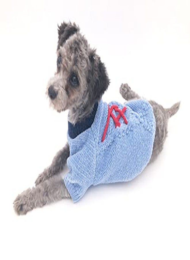 Gojira Dog Cat Woolen Sweaters Pet Winter Clothes Blue 2XL - Image 1