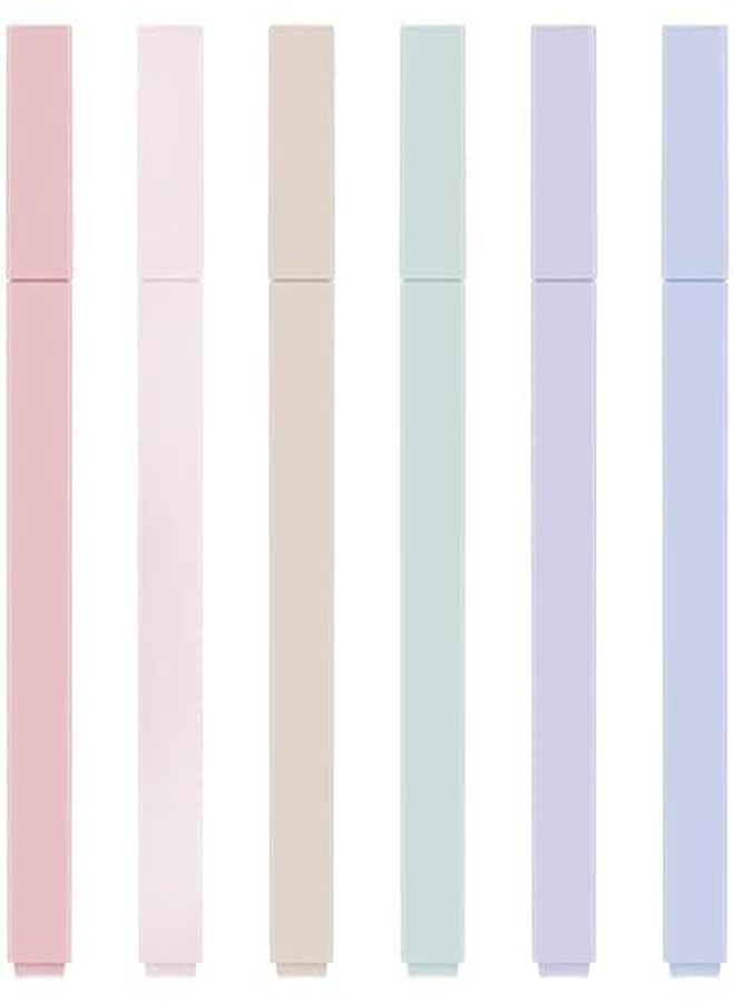 YPTC 6 Pcs Aesthetic Cute Highlighters Mild Soft Chisel Tip Pastel Marker Pens For School Supplies, Office Stationery Items (Pack Of 6), Multicolor - Image 1