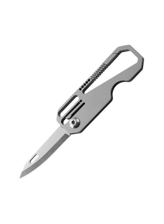 DiGallen Digalun Titanium Alloy Car Keychain With Mini Sharp Knife, Multifunctional Outdoor Portable Fruit-shaped Foldable Keyring For Men - Image 2