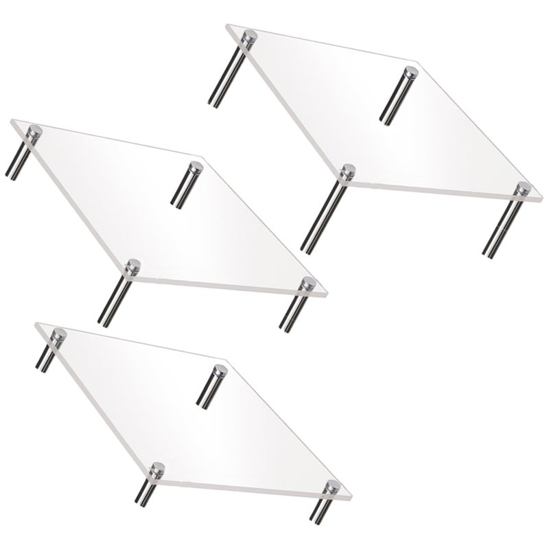 6 Pcs Party Cake Holder Desktop Cake Display Tray Transparent Cake Stand Dessert Supply - Image 5