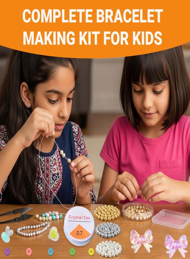 STEMTICS Bracelet Making Kit for Girls Age 5-8 Years Old with Beads and Charms | Stylish Jewellery Birthday Gift Set for Girl Kids 5, 6, 7, 8 Year Old (Loop & Love) - Image 2