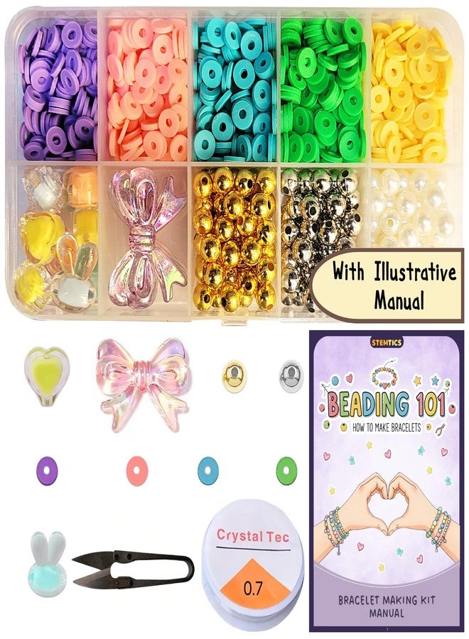 STEMTICS Bracelet Making Kit for Girls Age 5-8 Years Old with Beads and Charms | Stylish Jewellery Birthday Gift Set for Girl Kids 5, 6, 7, 8 Year Old (Loop & Love) - Image 1