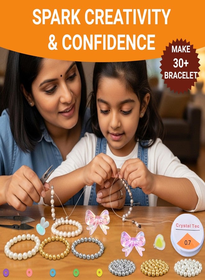 STEMTICS Bracelet Making Kit for Girls Age 5-8 Years Old with Beads and Charms | Stylish Jewellery Birthday Gift Set for Girl Kids 5, 6, 7, 8 Year Old (Loop & Love) - Image 5