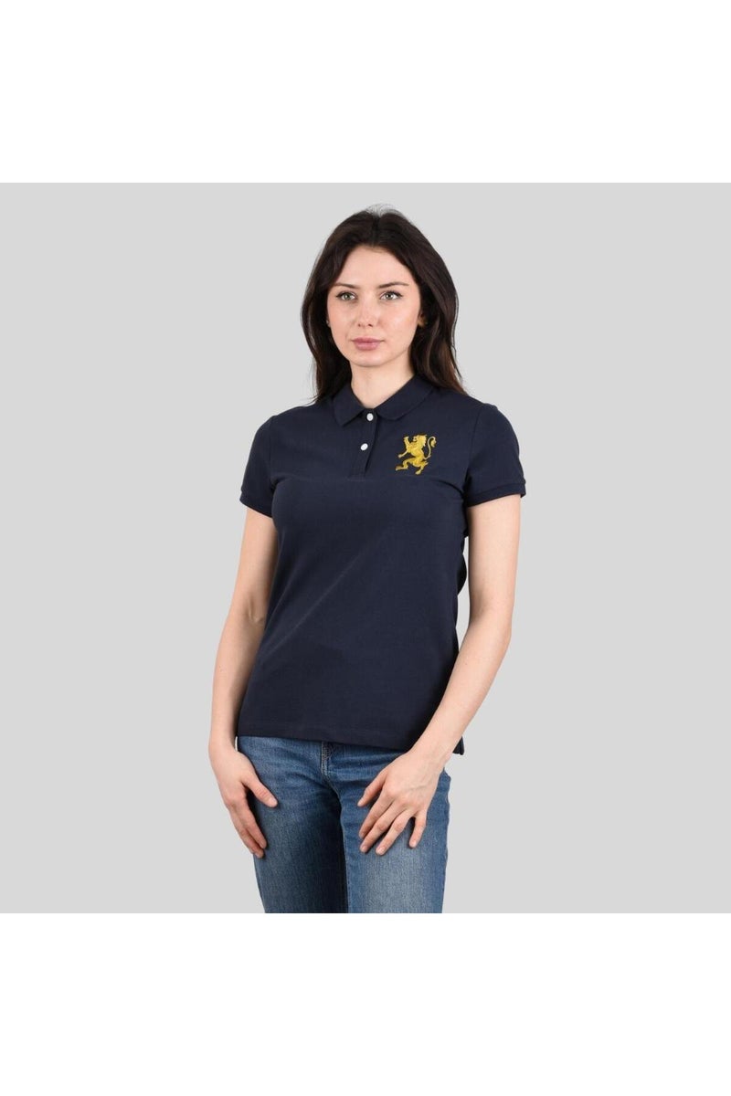 جيوردانو قميص بولو نسائي أزرق بقصة ضيقة - Image 1