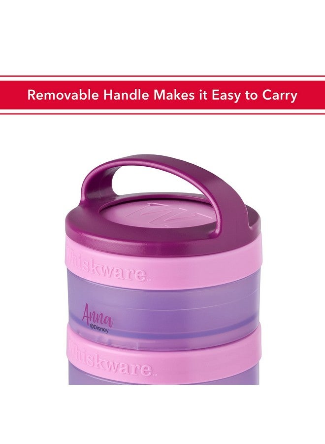 Whiskware Disney Princess Stackable Snack Containers For Kids And Toddlers 3 Stackable Snack Cups For School And Travel Elsa And Bruni - Image 4