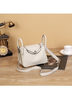 Mini Lindy Bag Genuine Leather Ladies Crossbody Milkshake White