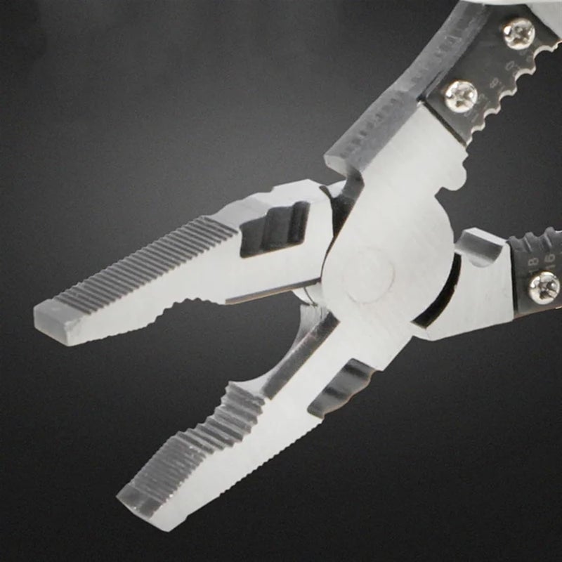 JAGDIV Multifunctional Universal Diagonal Pliers Needle Nose Plier Needle Pliers for Stripping Crimping Cutting and Wrapping - Image 3