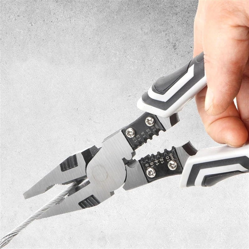 JAGDIV Multifunctional Universal Diagonal Pliers Needle Nose Plier Needle Pliers for Stripping Crimping Cutting and Wrapping - Image 5