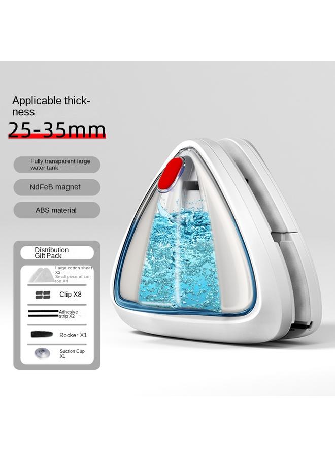 Bluejw Cross-border Wholesale Water Injection Window Wiping Household Cleaning Double-sided Magnetic Wiping Glass Wiping Double-layer Hollow Glass Wiping Artifact - Image 1