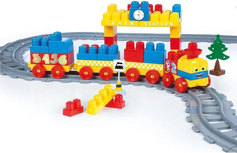 Dolu Train Set 89 PCS with Tracks and Wheels , for Ages 18+ Months Old - Image 4