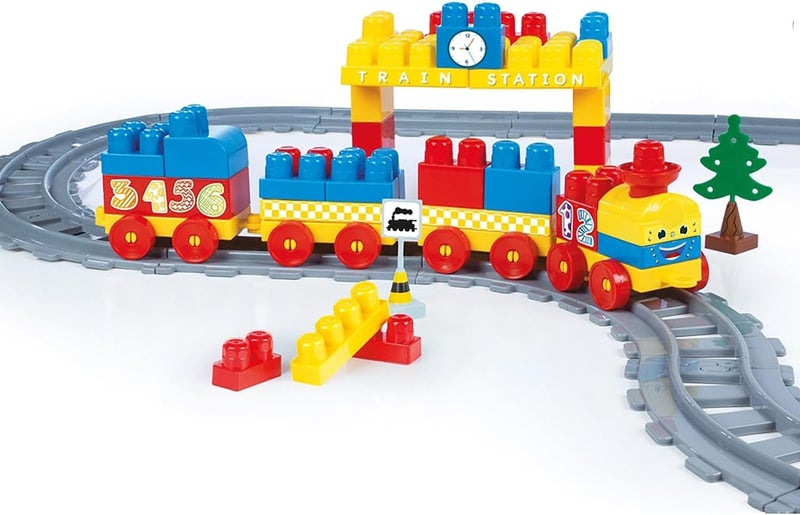 Dolu Train Set 89 PCS with Tracks and Wheels , for Ages 18+ Months Old - Image 2