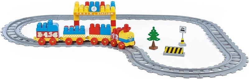 Dolu Train Set 89 PCS with Tracks and Wheels , for Ages 18+ Months Old - Image 5