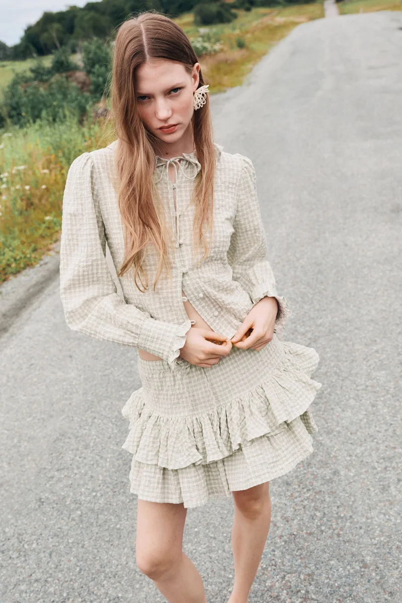 H&M Tiered drawstring skirt