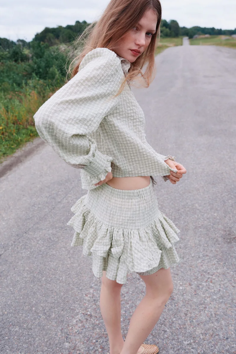 H&M Tiered drawstring skirt