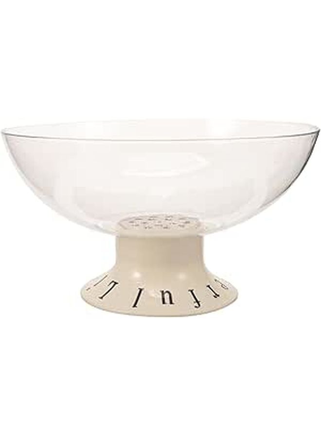Elevated Plastic Fruit Bowl with Drain Tray for Dining Table and Living Room Decor - Image 1