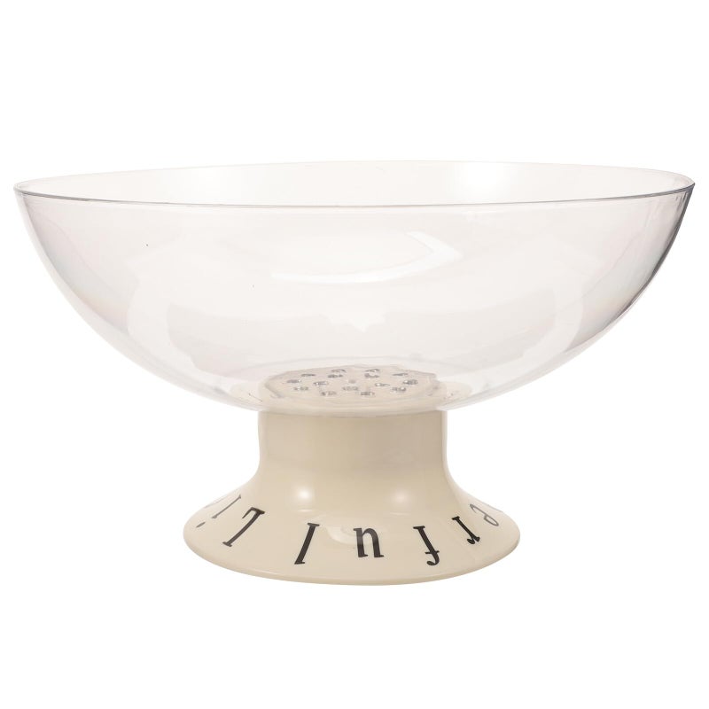 Elevated Plastic Fruit Bowl with Drain Tray for Dining Table and Living Room Decor - Image 2