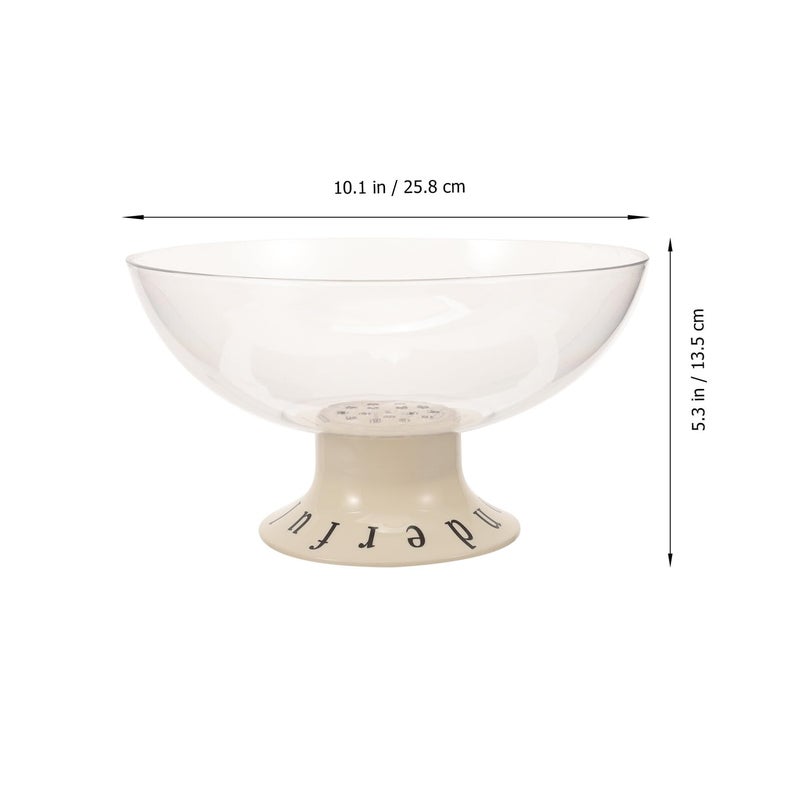 Elevated Plastic Fruit Bowl with Drain Tray for Dining Table and Living Room Decor - Image 3