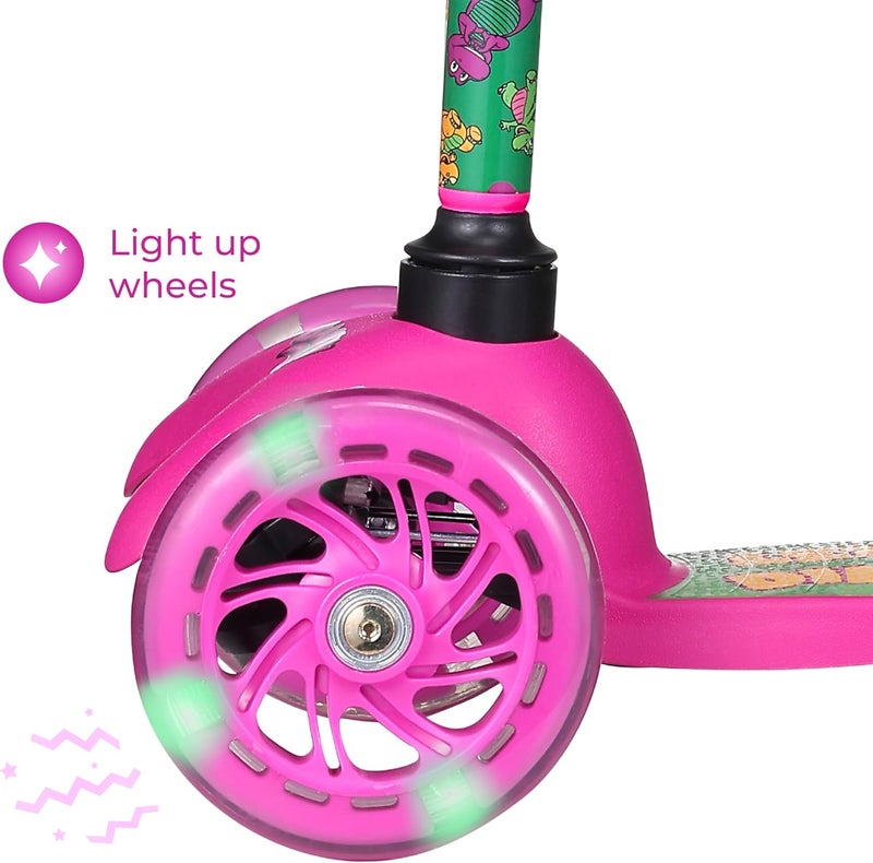 VOYAGER Self Balancing Kick Scooter with Light Up Wheels, Extra Wide Deck, 3 Wheel Platform, Foot Activated Brake, 75 lbs Limit, Kids & Toddlers Girls or Boys, for Ages 3 and Up - Image 3