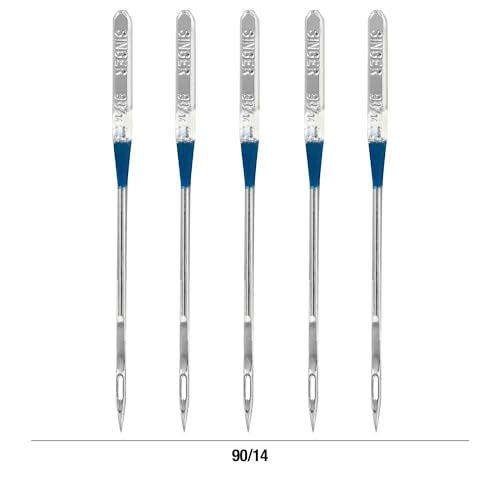 SINGER 04728 Universal Embroidery Sewing Machine Needles, Size 90/14, 5-Count, White - Image 2