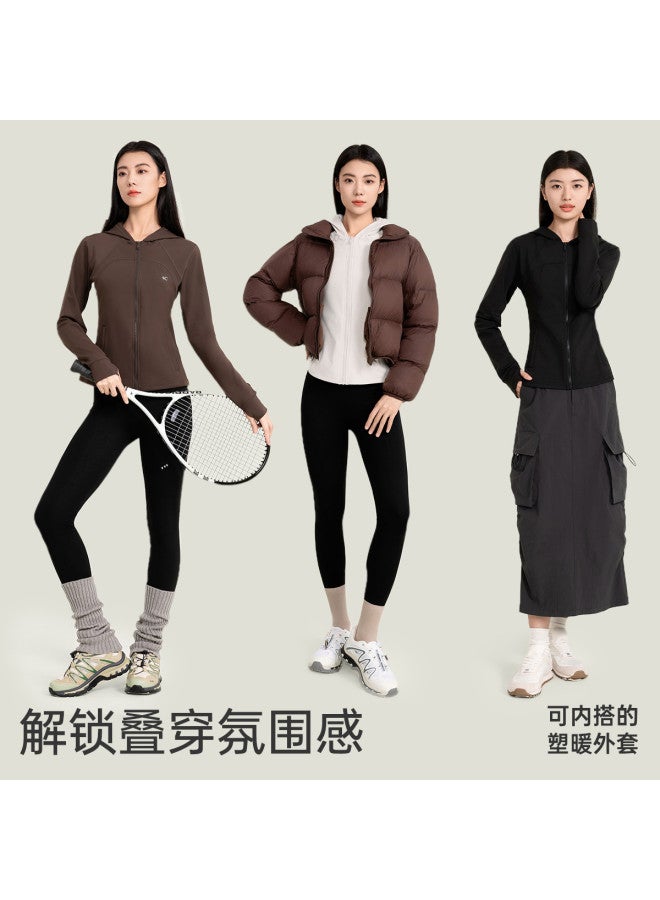 VVC سويت شيرت نسائي خريفي عالي القيمة بغطاء رأس بأكمام طويلة نحيفة كاردigan رياضي خارجي - Image 5