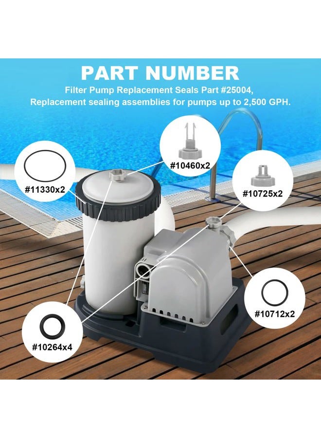 Aulpq 25004/2500 Filter Pump Replacement Seals Kit Fits for Intex Pool Filter Pumps Replacement Parts（Includes 5 Types of Parts） Pool Pump Replacement Parts & Accessories - Image 5