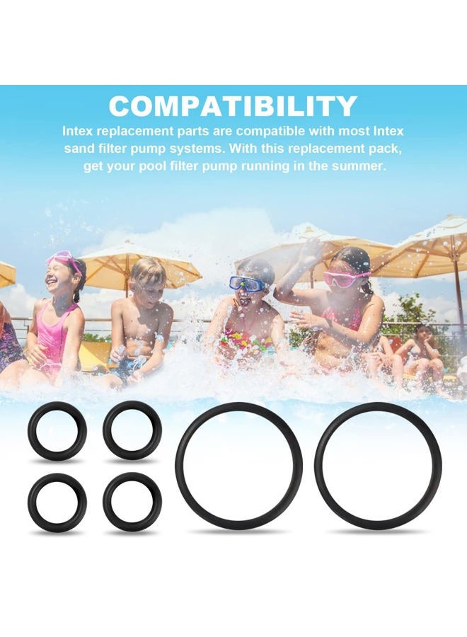 Aulpq 25004/2500 Filter Pump Replacement Seals Kit Fits for Intex Pool Filter Pumps Replacement Parts（Includes 5 Types of Parts） Pool Pump Replacement Parts & Accessories - Image 4