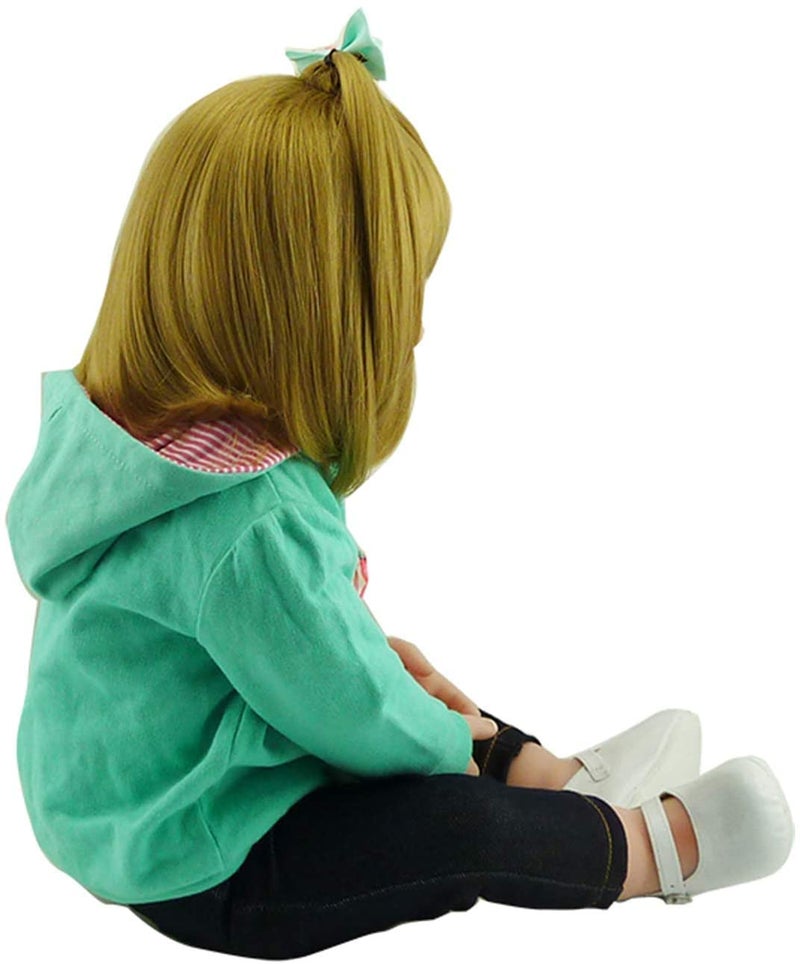 iCradle Lovely Reborn Baby Girl Doll 18 inch 45 cm Soft Silicone Realistic Looking Newborn Vinyl Dolls Handmade Toddler Toy for Ages 3+ - Image 4