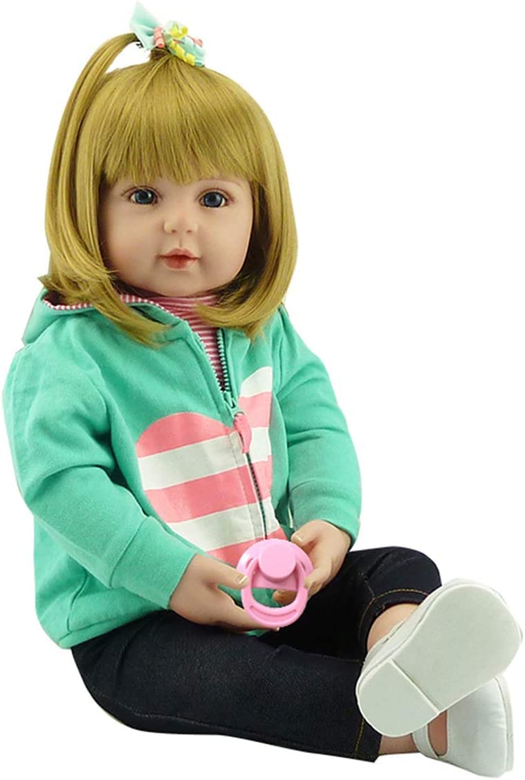 iCradle Lovely Reborn Baby Girl Doll 18 inch 45 cm Soft Silicone Realistic Looking Newborn Vinyl Dolls Handmade Toddler Toy for Ages 3+ - Image 3