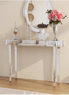 Oval Glass Console Table