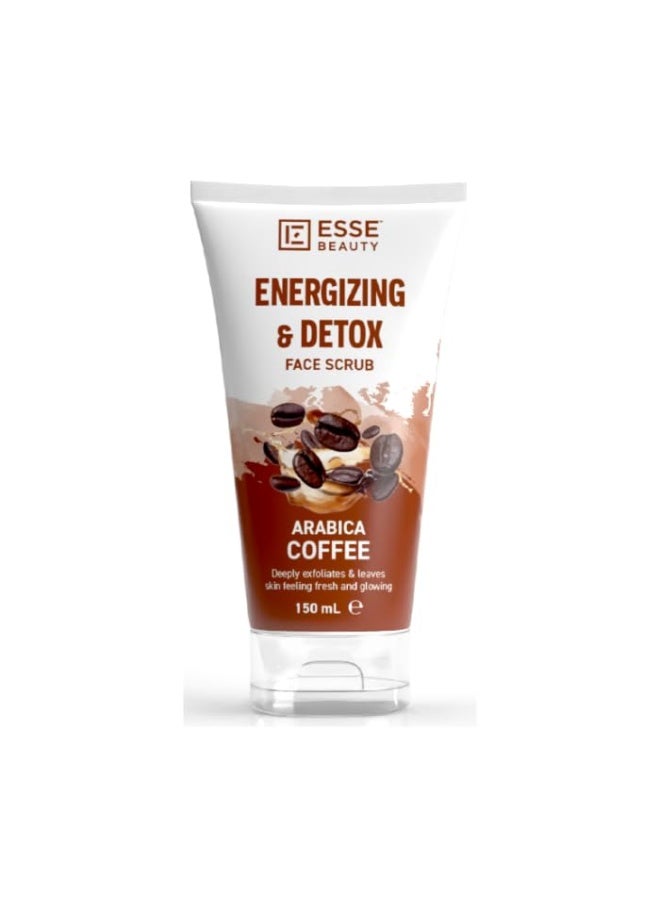 ESSE Beauty Energizing & Detox Face Scrub with Arabica Coffee 150ml — Gentle Exfoliating Facial Scrub for Deep Cleansing, Detox & Glowing Skin, 5.07 fl oz - Image 1