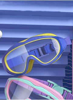 Generic Blue Kids Snorkel Mask Scuba Diving Mask Swim Mask Anti-Fog Tempered Glass Swimming Goggles Panoramic Clear View Silicone Leak-Free Swim Goggles Snorkeling Gear For Kids Boys Girls Youth  - Image 3