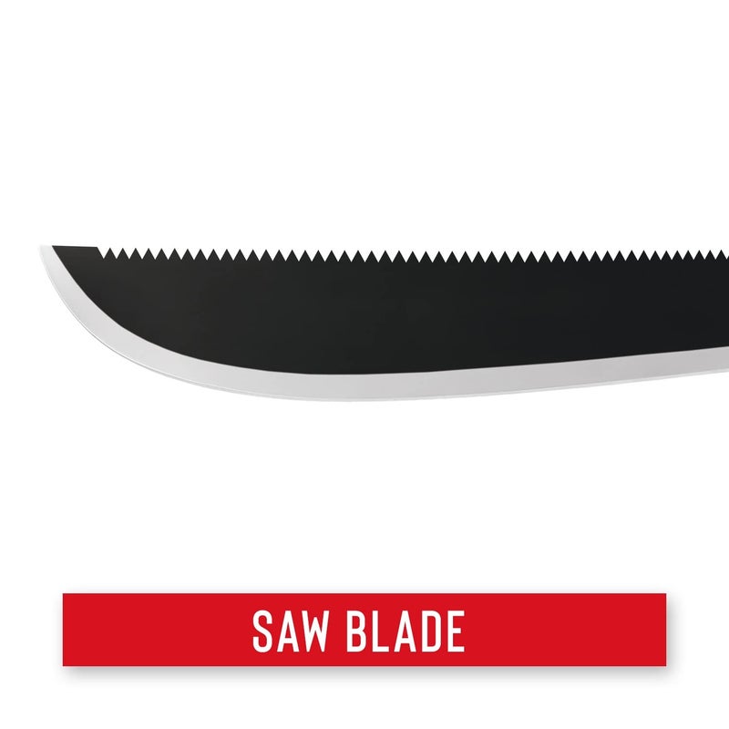 COAST® F1400 Serrated Stainless Steel Machete with 14" Blade and Sheath Included - Image 4