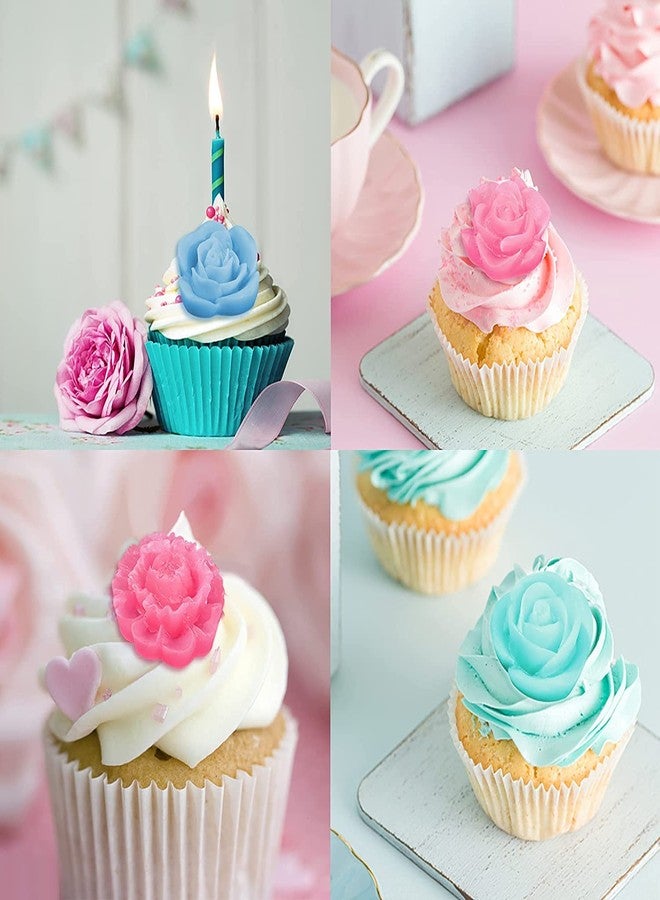 Jubilant Roses Flower Fondant Candy Silicone Mold for Sugarcraft Cake Decoration, Cupcake Topper, Resin Jewelry Casting Crafting Projects(Color:White) - Image 4
