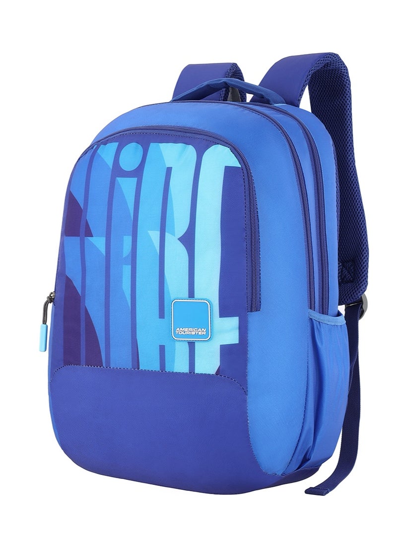 AMERICAN TOURISTER Quad 2.0 Backpack, 31.5L Capacity, Polyester, Blue|Fits 15.6" Laptop|Bottle Holder|Ergo Back & Shoulder|Front Pocket - 1 Year International Warranty - Image 1