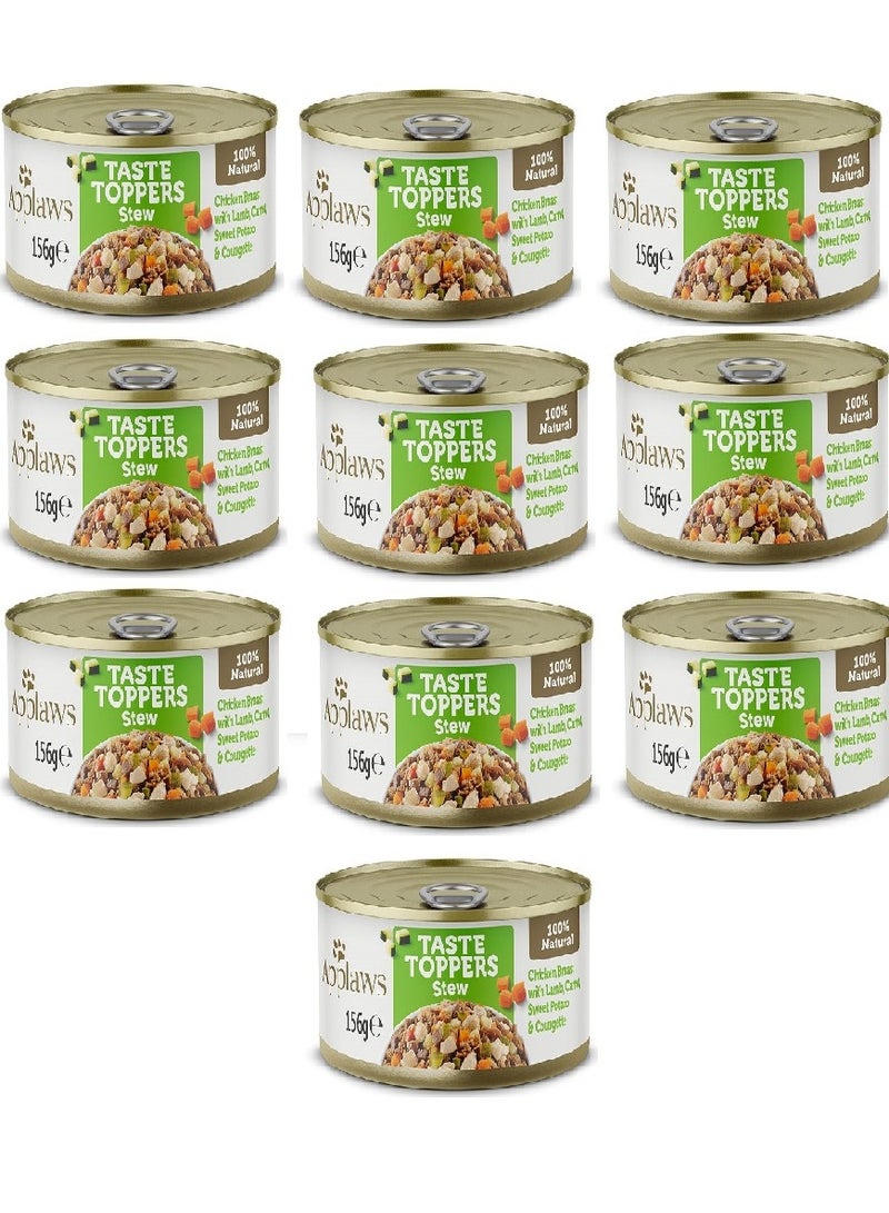 Applaws 10PC Topper in Stew Chicken Lamb Veg Dog Tin 156G - Image 1