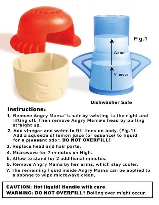 HORNO Angry Mama Microwave Oven Steam Cleaner and Disinfects With Vinegar and Water for Kitchens (Green) - Image 4