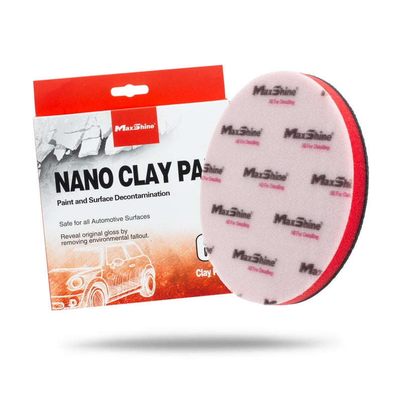 Maxshine 6" Universal Clay Polishing Pad â€“ Reusable Decontamination Pad for Car Detailing â€“ Removes Overspray, Brake Dust, Sap & Water Spots â€“ Use by Hand or DA Polisher - Image 1