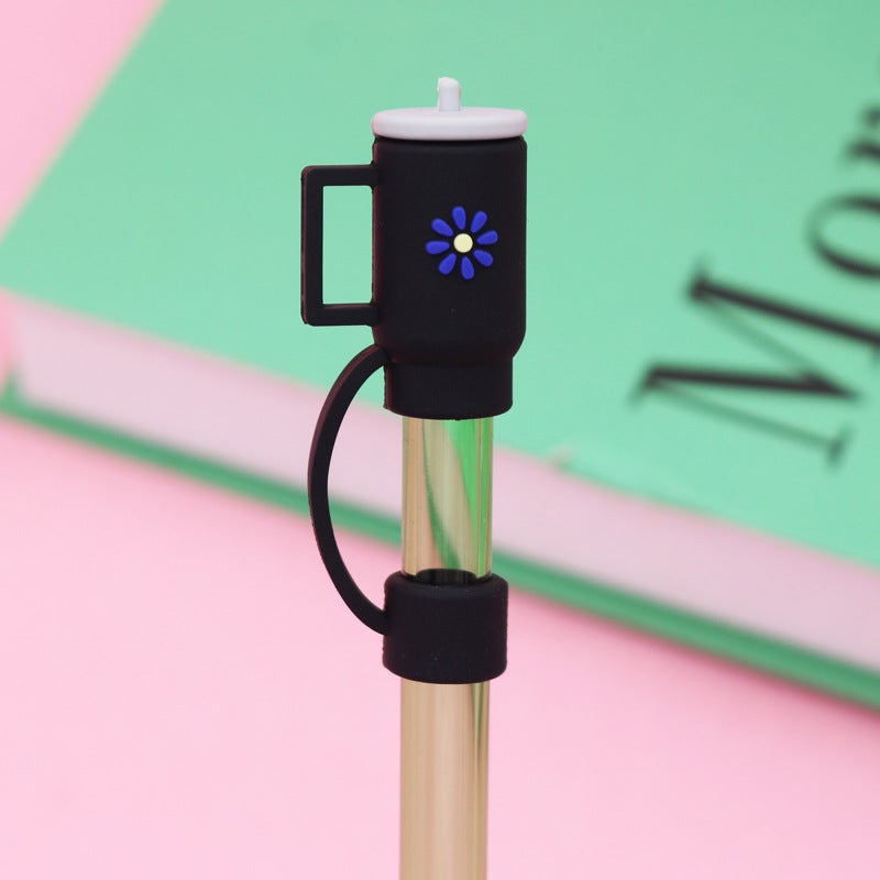 Soft Glue 7 8 10Mm Straw Cap Silicone Cute Cartoon Doll Straw Plug Pvc Stereo Dustproof Straw Cap - Image 1