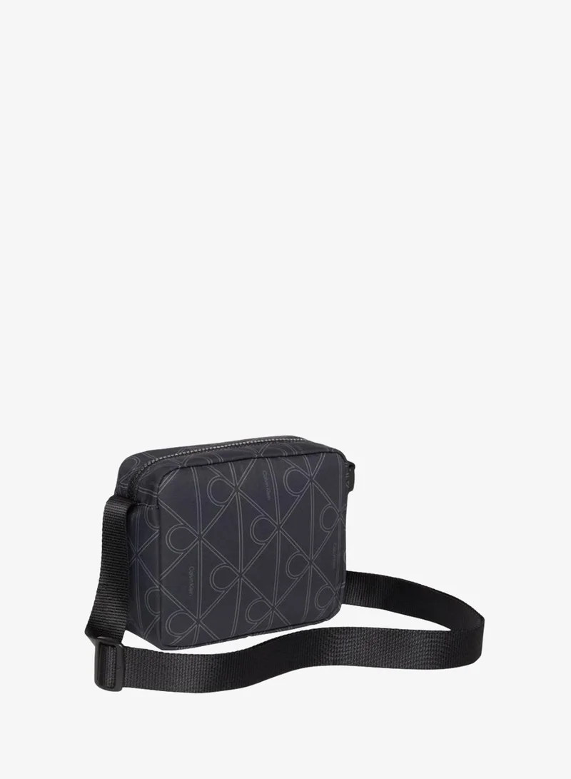 CALVIN KLEIN Printed Emblem Logo Nylon Camera Bag