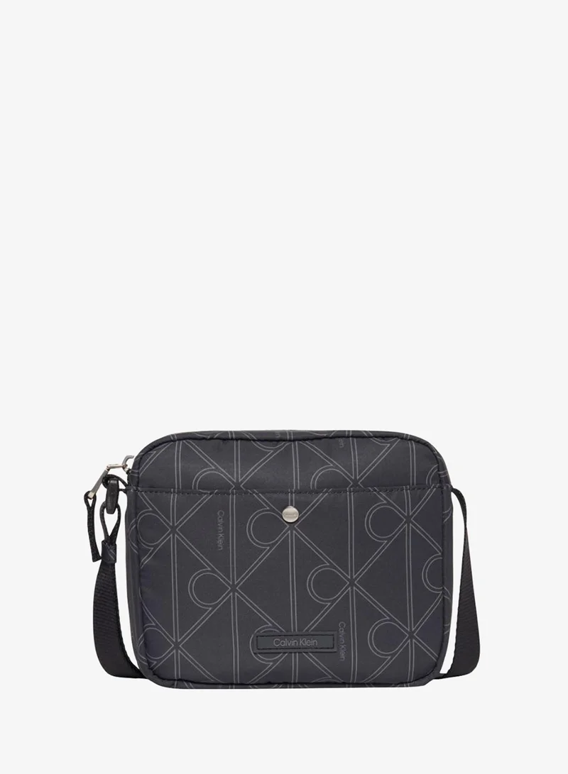 CALVIN KLEIN Printed Emblem Logo Nylon Camera Bag