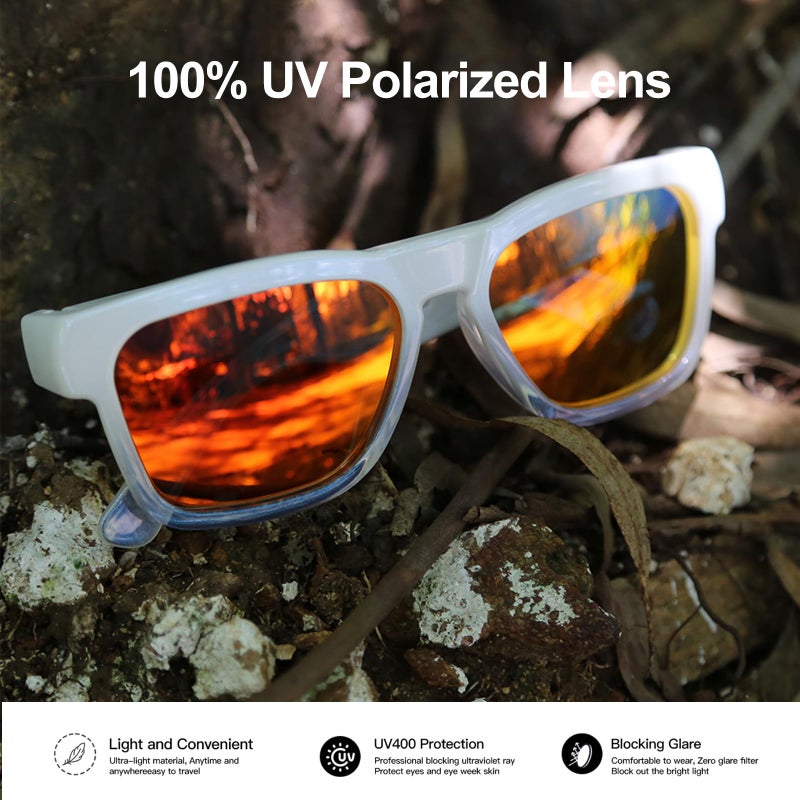 OhO sunshine OhO Smart Glasses,Polarized Sunglasses with Bluetooth Speaker,Athletic/Outdoor UV Protection and Voice Control,Unisex - Image 2