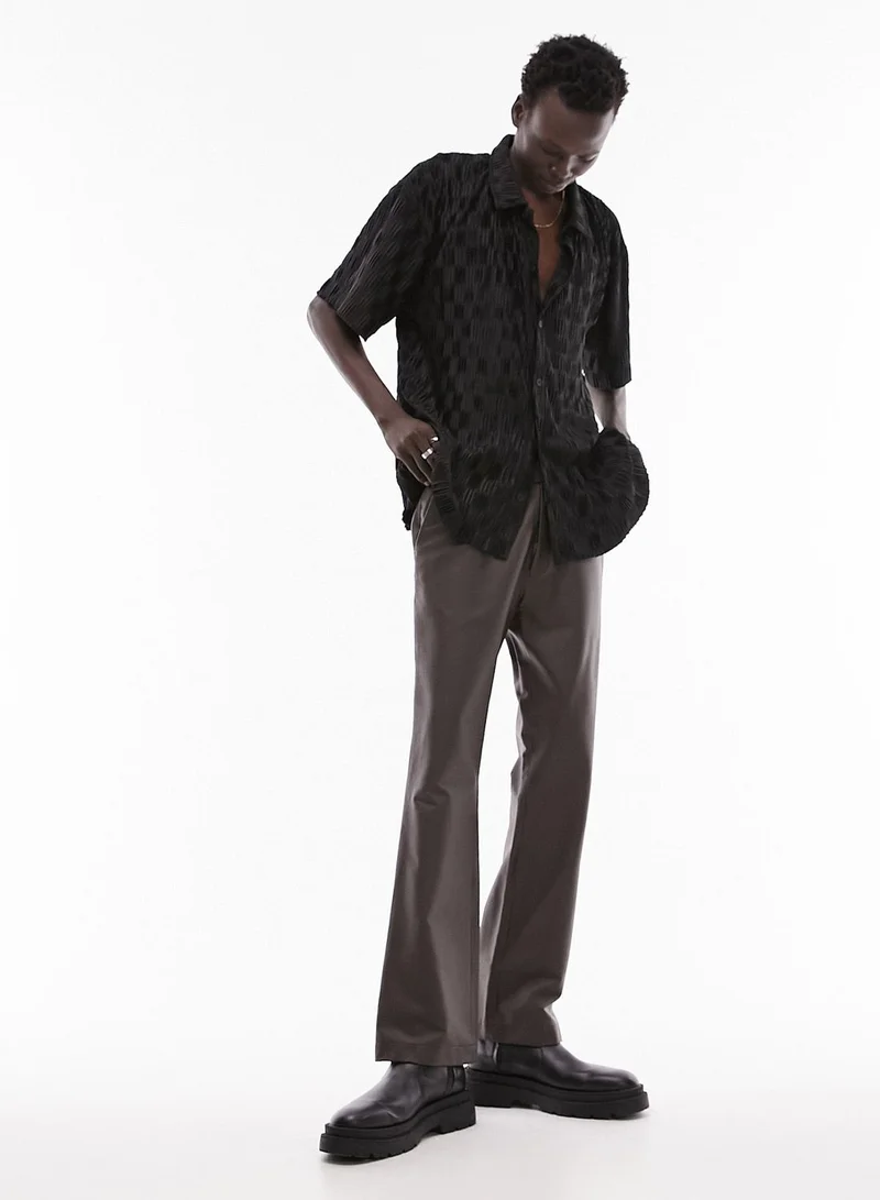 TOPMAN Oversized Plisse Polo