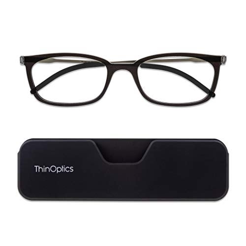 ThinOptics نظارات ثين أوبتيكس للقراءة للبالغين، حالة قابلة للتوصيل / مستطيل أسود، 1.50 US - Image 2